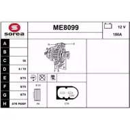 Генератор SNRA Mercedes E-Class (S212) 4 Универсал 2.1 E 250 CDI / BlueTEC 4 matic (2182. 2197) 204 л.с. 2010 – 2025 M896UE ME8099 VRRCD MU