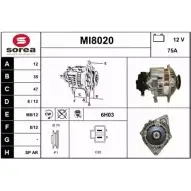 Генератор SNRA Mitsubishi Pajero 2 (V3, V2, V4) Внедорожник 2.5 TD 4WD (V24C. V24W) 99 л.с. 1990 – 1999 M I8020 OIVEMZL MI8020