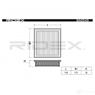 Воздушный фильтр RIDEX 1437725074 TIG 8D 8a0049 - Изображение 3