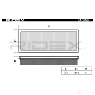 Воздушный фильтр RIDEX 8a0169 1437724743 H JFIQ - Изображение 6