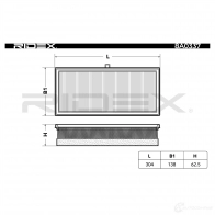 Воздушный фильтр RIDEX 1437723697 8a0337 H HSF5V - Изображение 3
