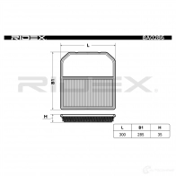 Воздушный фильтр RIDEX 1437724192 TC L3XWK 8a0286 - Изображение 3