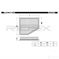 Воздушный фильтр RIDEX 8a0188 1437723643 249R M - Изображение 3