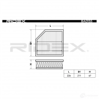 Воздушный фильтр RIDEX T 14CPPF 1437724440 8a0155 - Изображение 3