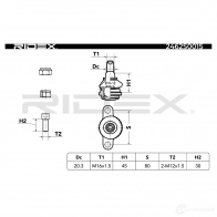 Шаровая опора RIDEX PNQQ NMX 1437702472 2462s0015 - Изображение 7