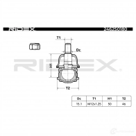 Шаровая опора RIDEX 1437703358 2462s0180 ZQ H3A - Изображение 2