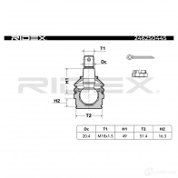 Шаровая опора RIDEX 1437703407 Y4SG B 2462s0445 - Изображение 2