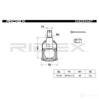 Шаровая опора RIDEX EW 8PW 1437703372 2462s0467 - Изображение 2