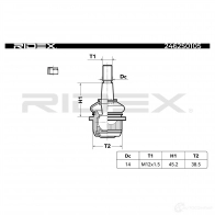 Шаровая опора RIDEX 1437701583 2462s0105 FK TZEU - Изображение 5