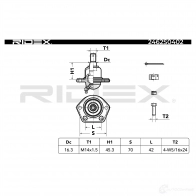 Шаровая опора RIDEX 1437702982 2462s0402 6NFZ U - Изображение 5