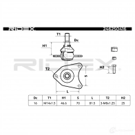 Шаровая опора RIDEX 1437703322 IYZS D 2462s0416 - Изображение 5