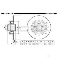Тормозной диск RIDEX 1437710950 82b0418 B AKOI5 - Изображение 3