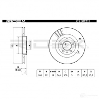 Тормозной диск RIDEX 1437710103 A 2VW0 82b0211 - Изображение 4
