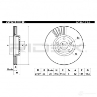 Тормозной диск RIDEX 1437711054 7 AV6I26 82b0238 - Изображение 2