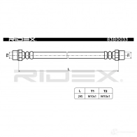 Тормозной шланг RIDEX 83b0033 ME9B NM2 1438017003 - Изображение 2