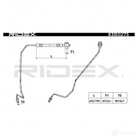 Тормозной шланг RIDEX 1438372232 83b0275 0L YD3IT - Изображение 2