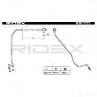 Тормозной шланг RIDEX 83b0272 1438016317 UK4U 6 - Изображение 2