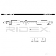 Тормозной шланг RIDEX 0 KZED5 1438016621 83b0060 - Изображение 2