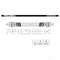 Тормозной шланг RIDEX 1438372321 Y04ZX R 83b0394 - Изображение 2