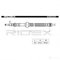 Тормозной шланг RIDEX 83b0293 7W71Y W9 1438016637 - Изображение 6