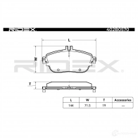 Тормозные колодки, комплект RIDEX 1437660655 HJE DCP 402b0570 - Изображение 5