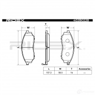 Тормозные колодки, комплект RIDEX GQLD Z0Y 1437660044 402b0228 - Изображение 4