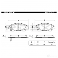 Тормозные колодки, комплект RIDEX JG T242 1437660238 402b0015 - Изображение 4