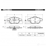 Тормозные колодки, комплект RIDEX 1437660415 402b0044 Z4 K7JY - Изображение 4