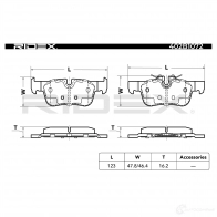 Тормозные колодки, комплект RIDEX 402b1072 UK 0WOG 1437652335 - Изображение 4