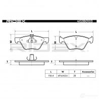 Тормозные колодки, комплект RIDEX 1437660416 402b0103 F7 Z70V - Изображение 5