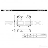 Тормозные колодки, комплект RIDEX 1437649708 UEWT CVA 402b0213 - Изображение 5
