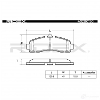 Тормозные колодки, комплект RIDEX 1437651371 402b0190 BPY 39E8 - Изображение 5