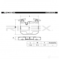 Тормозные колодки, комплект RIDEX 402b0828 VGBL8 J0 1437659485 - Изображение 2