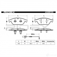 Тормозные колодки, комплект RIDEX 402b1133 R3LHF H2 1437649528 - Изображение 6