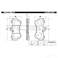 Тормозные колодки, комплект RIDEX Z7 1W1GZ 402b0486 1437659152 - Изображение 3