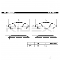 Тормозные колодки, комплект RIDEX 402b0359 VWA FHC 1437659405 - Изображение 3