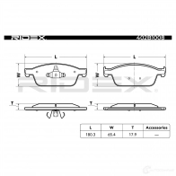 Тормозные колодки, комплект RIDEX 1437659875 402b1008 K4SB N6 - Изображение 3