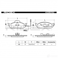 Тормозные колодки, комплект RIDEX 402b0162 TWI5 FG 1437659705 - Изображение 5