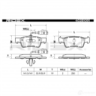 Тормозные колодки, комплект RIDEX 1437660662 402b1091 46UH DW - Изображение 4