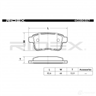 Тормозные колодки, комплект RIDEX 1437659268 U087QR 0 402b0357 - Изображение 3
