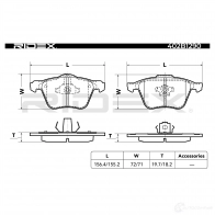Тормозные колодки, комплект RIDEX 1437660263 QJHH5 OI 402b1290 - Изображение 5