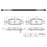 Тормозные колодки, комплект RIDEX 402b0054 8P UB4X 1437659237 - Изображение 4