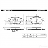 Тормозные колодки, комплект RIDEX 402b0660 1437660660 0OSN EFC - Изображение 3