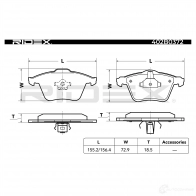 Тормозные колодки, комплект RIDEX 1437660623 1 XDFR 402b0372 - Изображение 3