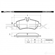 Тормозные колодки, комплект RIDEX 402b0204 1437659398 UO9C KF - Изображение 5