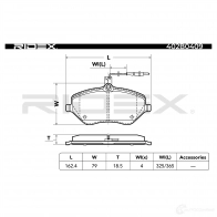 Тормозные колодки, комплект RIDEX 1437659691 402b0409 0 CNT9 - Изображение 3