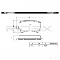 Тормозные колодки, комплект RIDEX 402b0141 1437657371 SKA CM - Изображение 4
