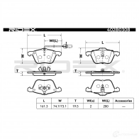 Тормозные колодки, комплект RIDEX JF74 Z 402b0308 1437660058 - Изображение 5