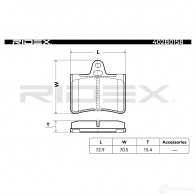 Тормозные колодки, комплект RIDEX 402b0158 P O42X0 1437649687 - Изображение 4