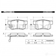 Тормозные колодки, комплект RIDEX 1437649685 LJLED W 402b0060 - Изображение 4